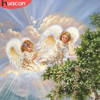 

HUACAN Diamond Embroidery Angels Drill Diamond Painting Diamond Mosaic Full Layout Hobby And Handicraft Home Decoration