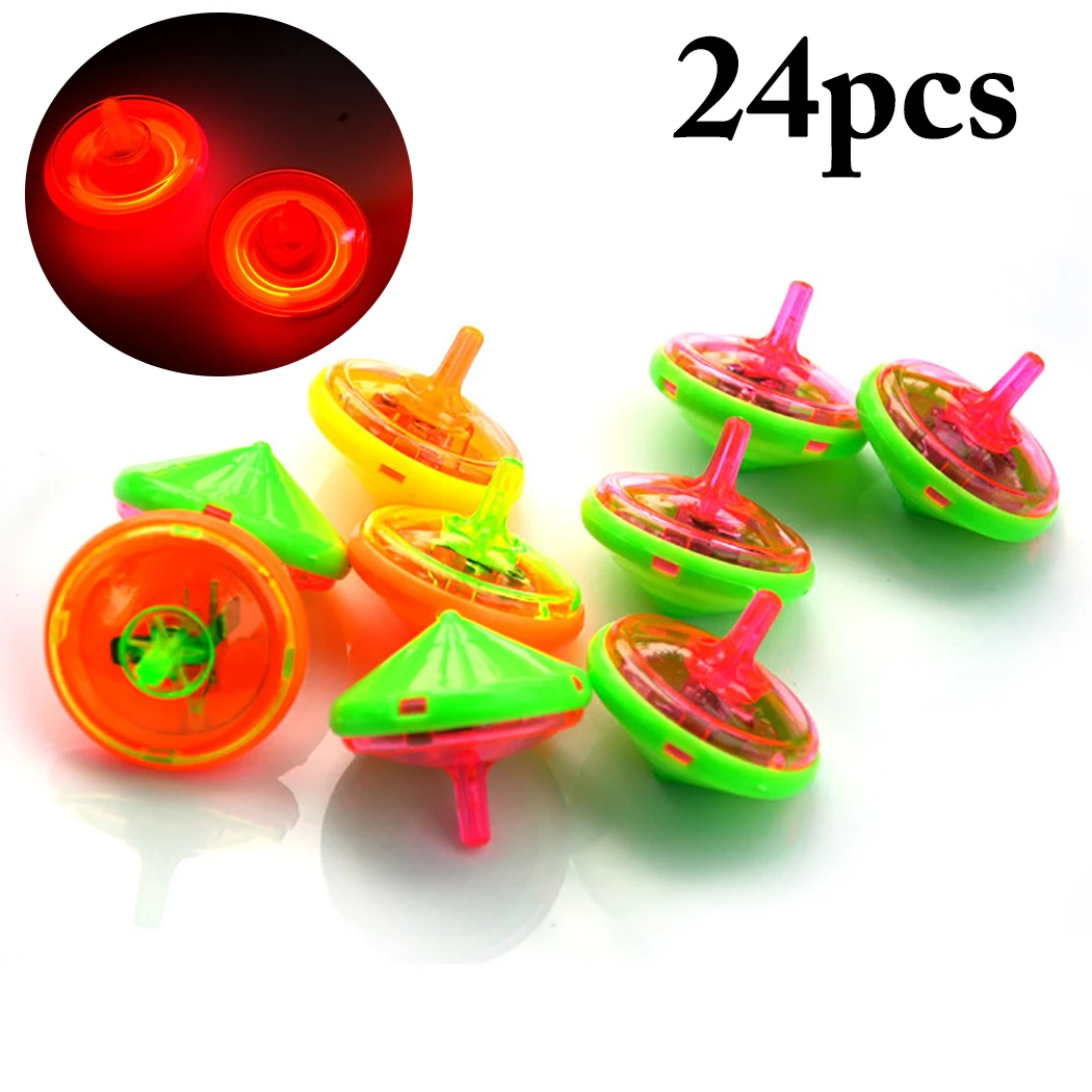 

24PCS Spinning Top Creative Fashion LED Light up Spin Top Spinning Toy for Kids