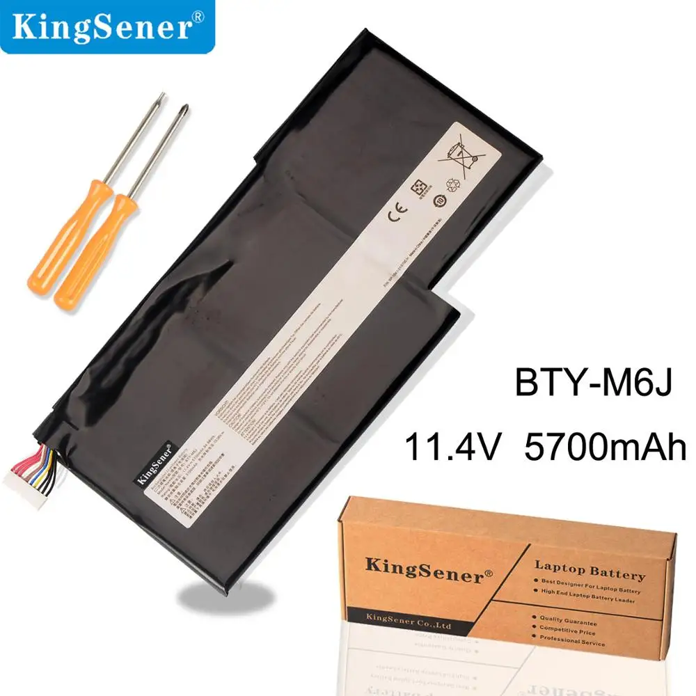 Скидка KingSener Новый BTY M6J Аккумулятор для ноутбука MSI GS63VR GS73VR 6RF 001US BP 16K1 31 9N793J200 планшетный ПК 11,4 V 5700mAh 64.98WH