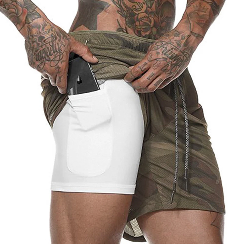 JINIDU Herren 2er Pack Gym Workout Shorts Schnelle trockene Bodybuilding-Gewichtheberhose Training Running Jogger Sports Shorts Kurze Hose mit Taschen JINIDU Herren 2er Pack Gym Workout Shorts Schnelle trockene Bodybuilding-Gewichtheberhose Training Running Jogger Sports Shorts Kurze Hose mit Taschen