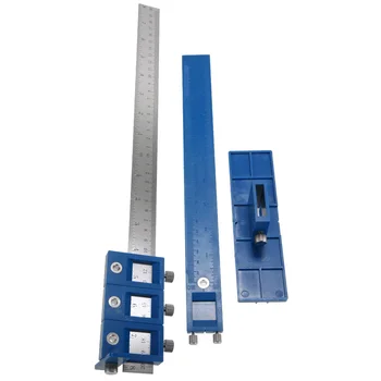 

New Stainless Steel & ABS Locator Drill Guide Punch Locator Drill Guide Kit Assistant Installation Tool For Woodworking Mayitr