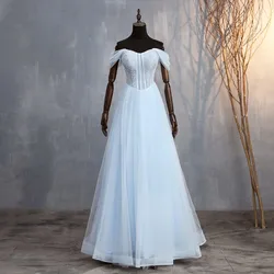 vivian's bridal sweetheart area sequin beads appliques a-line evening dress off shoulder puff sleeve stripe elegant party dress vivian's bridal sweetheart area sequin beads appliques a-line evening dress off shoulder puff sleeve stripe elegant party dress