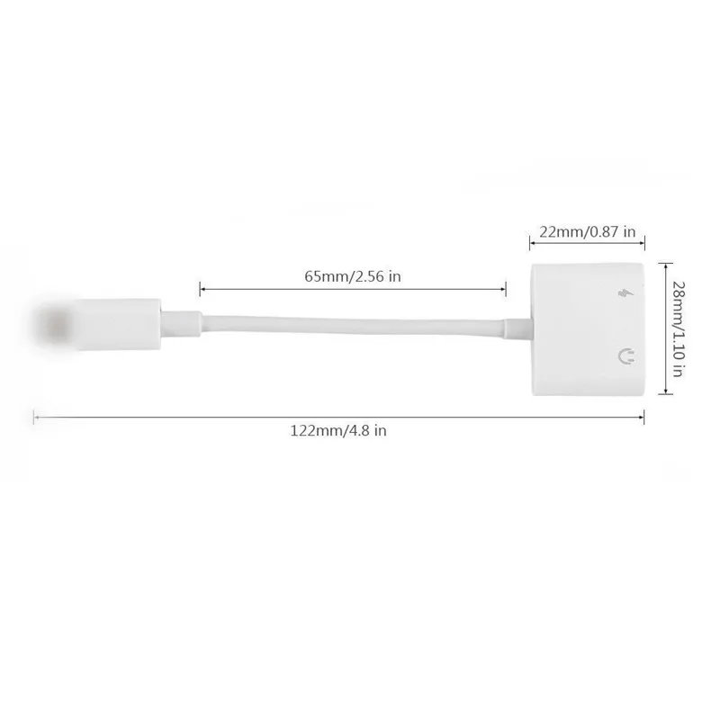 2 в 1 Aux аудио разъем для наушников зарядное устройство адаптер iPhone 7 8 Plus сплиттер