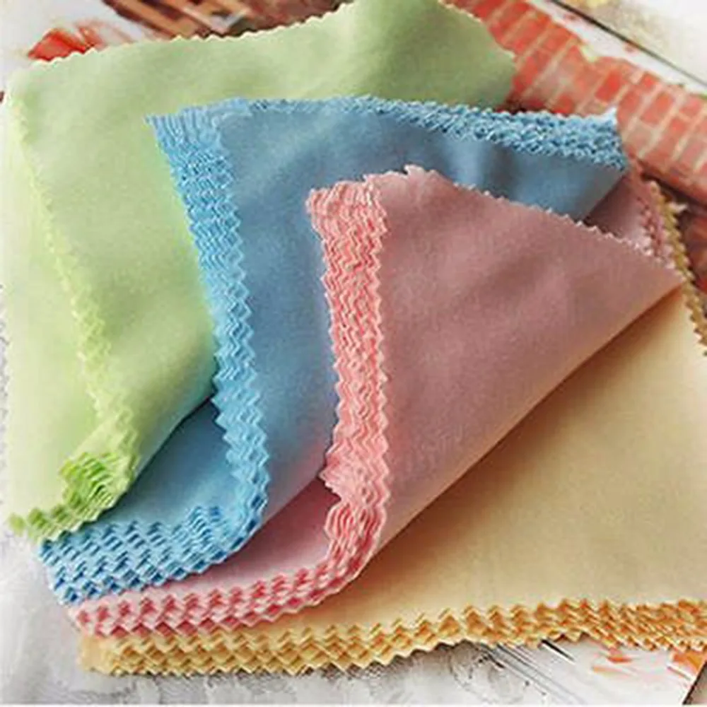 20pcs Glasses Microfiber Cleaning Cloth Polishing Gloss Mobile Phone Screen Wipe Scouring Pad Household Tools 12*12cm