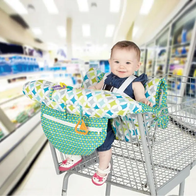 Напечатанная детская тележка супермаркета защита обеденного стула Антибактериальная безопасность дорожная подкладка переносная магазинная тележка подушка