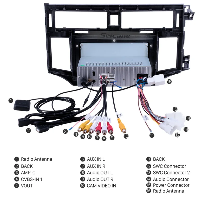 Seicane стерео " HD Android8.1 gps Navi для TOYOTA AVALON 2006 2007 2008 2009 2010 мультимедийная поддержка DAB+ OBDII SWC