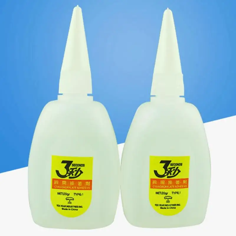 

2bottle/set Instant Dry Glue Waterproof Useful Glue Multi-purpose White Shell Qucik Dry Electronics Crafts Ceramics Rubber Glue