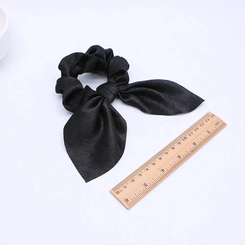 MISSKY 10pcs/set Women Girl Elastic Hair Band Solid Color Sweet Style Ribbon Hair Ring Female Hair Accessory