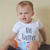 Hot Wholesale Cotton Little Big Brother Family Matching Boys Clothes Baby Boys Letter Print Romper Bodysuit Short Sleeve T-shirt ► Photo 2/6