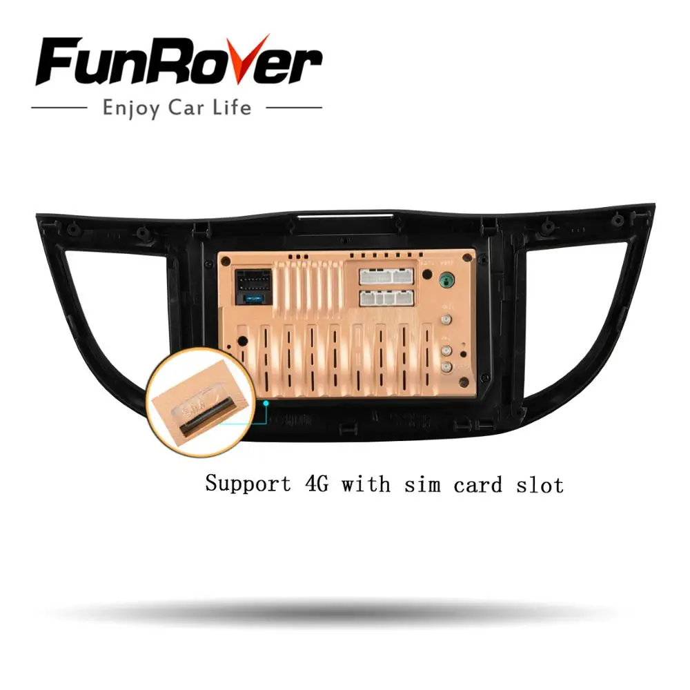 Discount Funrover 8 Cores 4G+64G Android 9.0 Car Radio Multimedia Audio Player Navigation GPS 2Din For Honda CRV 2012 2013 2014 2015 2016 5