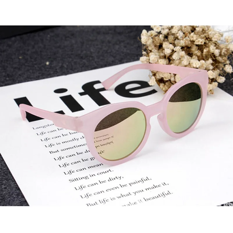 Children Sunglasses Kids Sunglasses Zilead Kids Sunglasses Colorful Reflective Mirror Boys Girls Kids Child Classic Retro Cute Sun Glasses Round Eyewear UV400