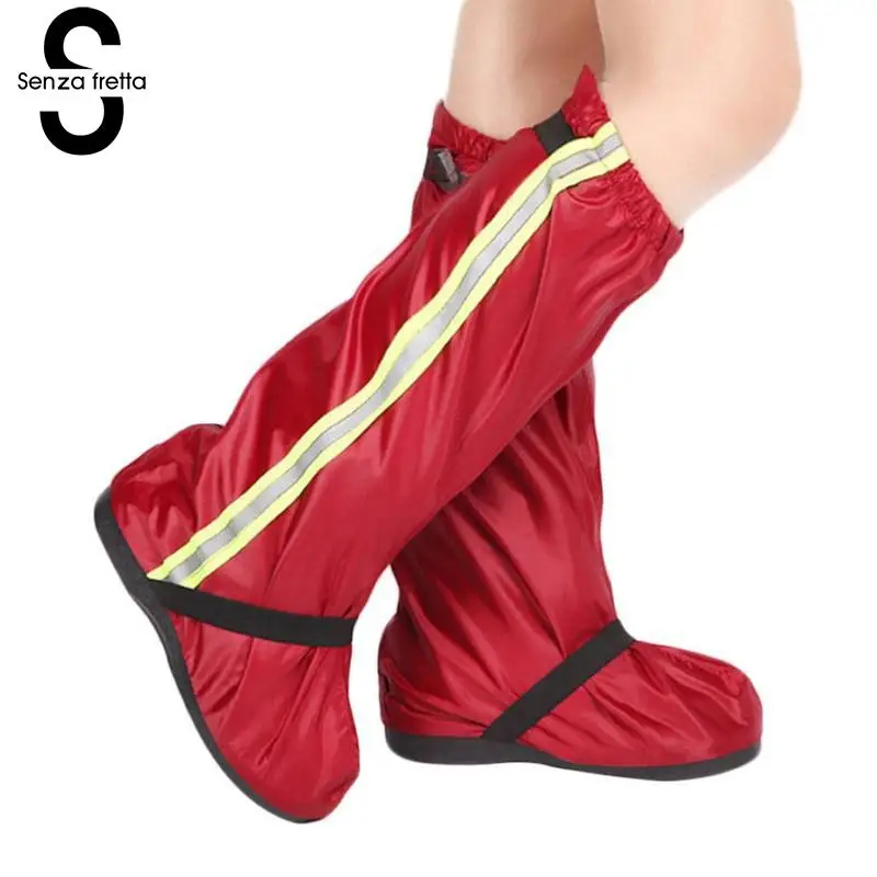 

Senza Fretta 1pairs Waterproof Shoe Covers Reusable Motorcycle Bike Rain Boat Shoes Covers Easy To Ride For Rider Rain Overshoes