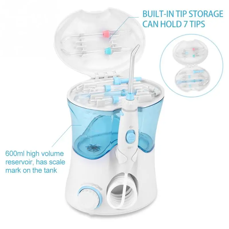 

600ml Electric Dental Flosser Pro Oral Irrigation Set Oral Hygiene Dental Irrigator Water Flosser For Family Daily Oral Care