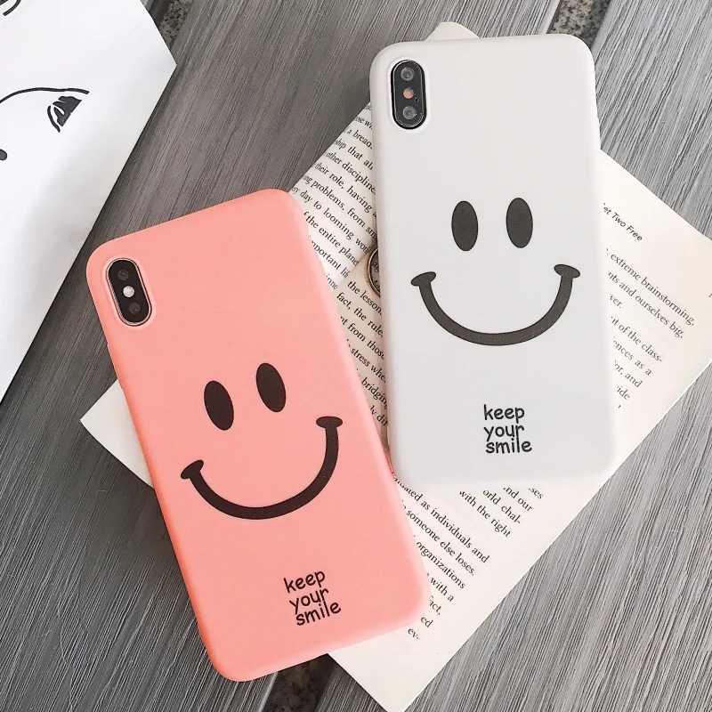 

Cute Line Happy Smile Silicone Phone Case For iPhone 6 6s 7 8 Plus Case Soft TPU Back Cover Case For iPhone XS MAX XR X 6 S Capa