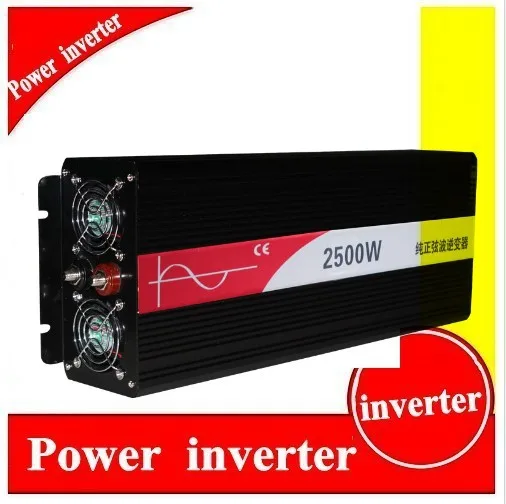 

Power inverter 2500W Pure sine wave Inverter dc to ac power inverter 12V to 120V off inverter free shipping