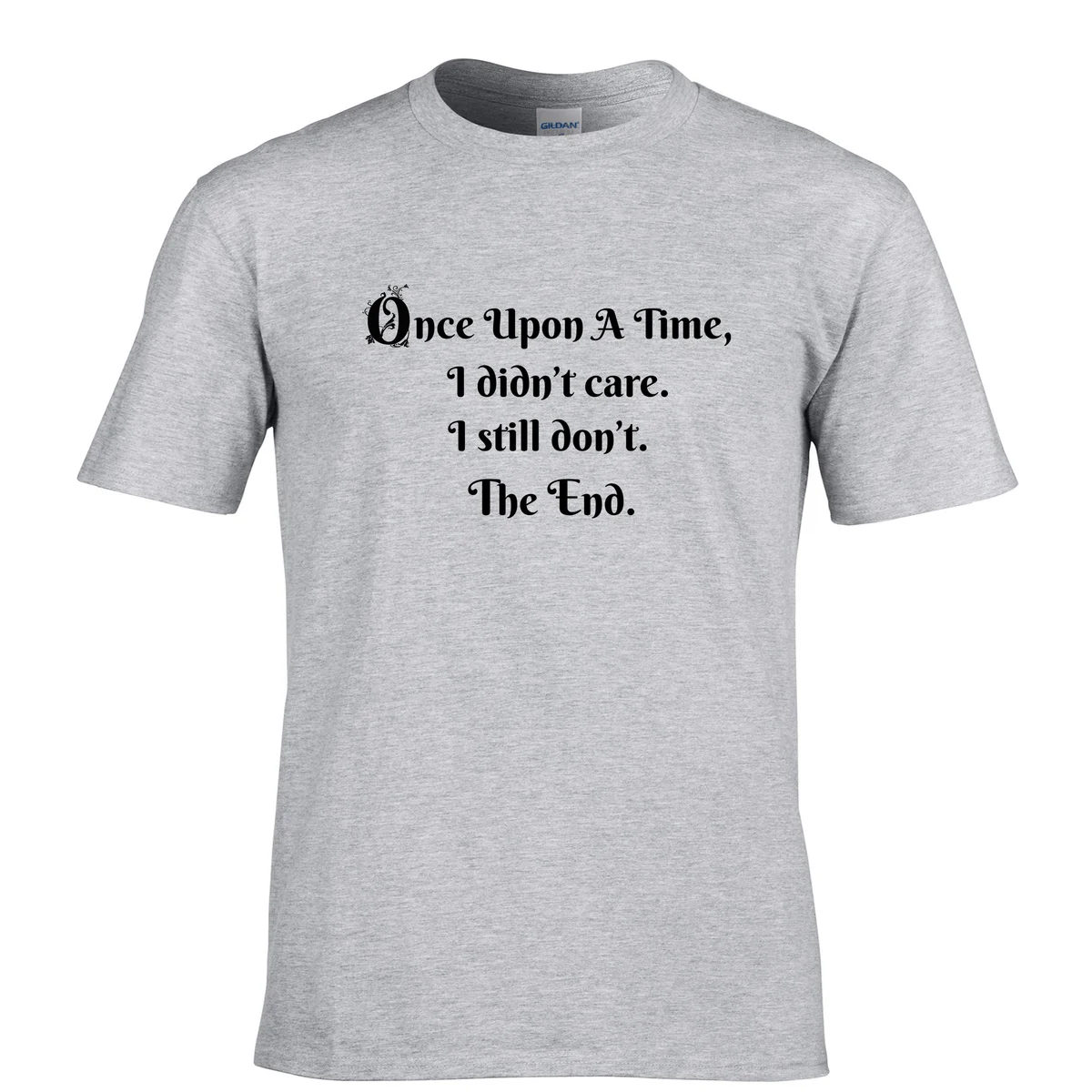 

T Shirt Tops Summer Graphic Crew Neck Once Upon A Time I Didn'T Care Sarcastic Sarcasm Present Short-Sleeve T Shirts For Men