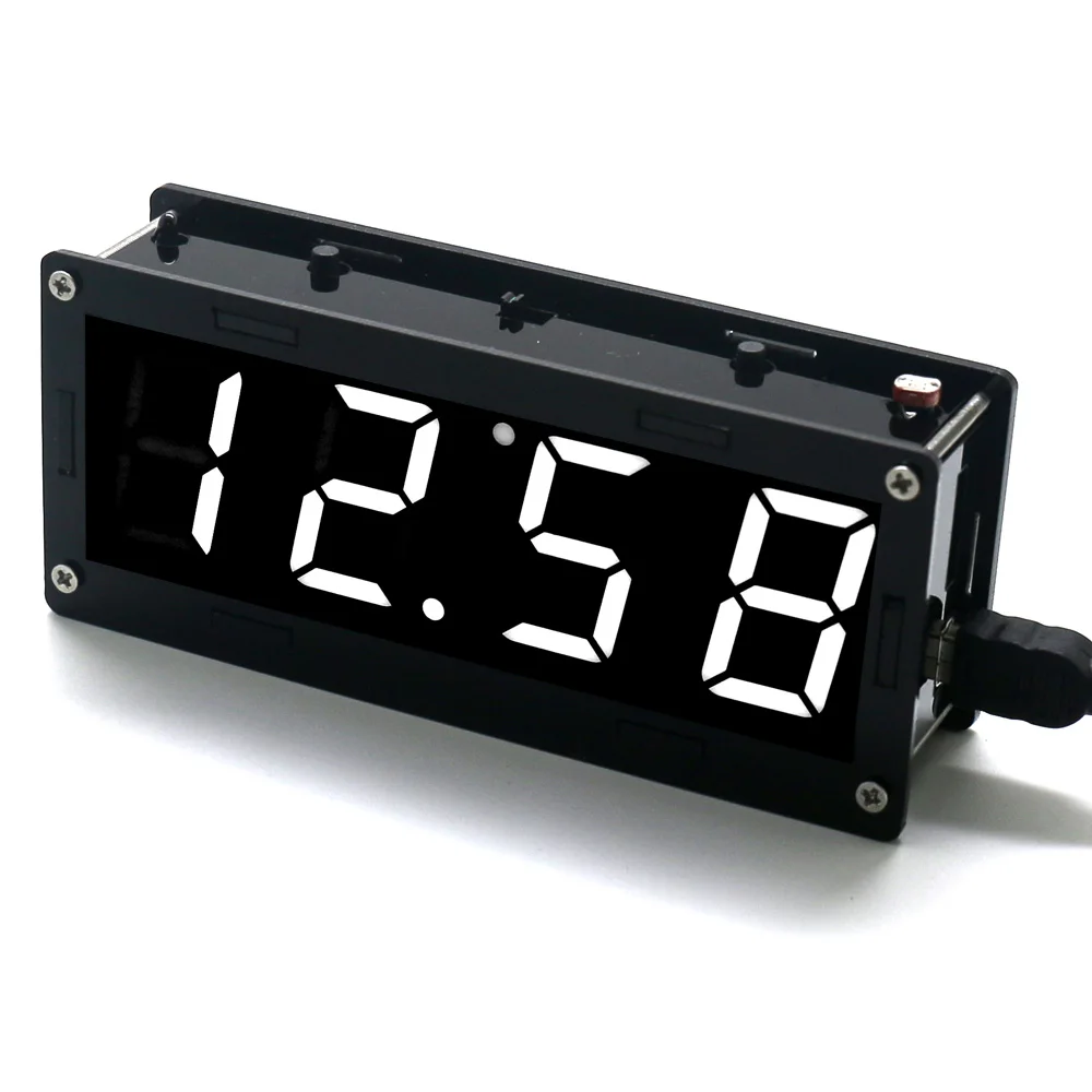 Electronic DIY Kit 1 inch digital tube Clock High precision DS3231 4-digit Display with Case Diy | Электроника