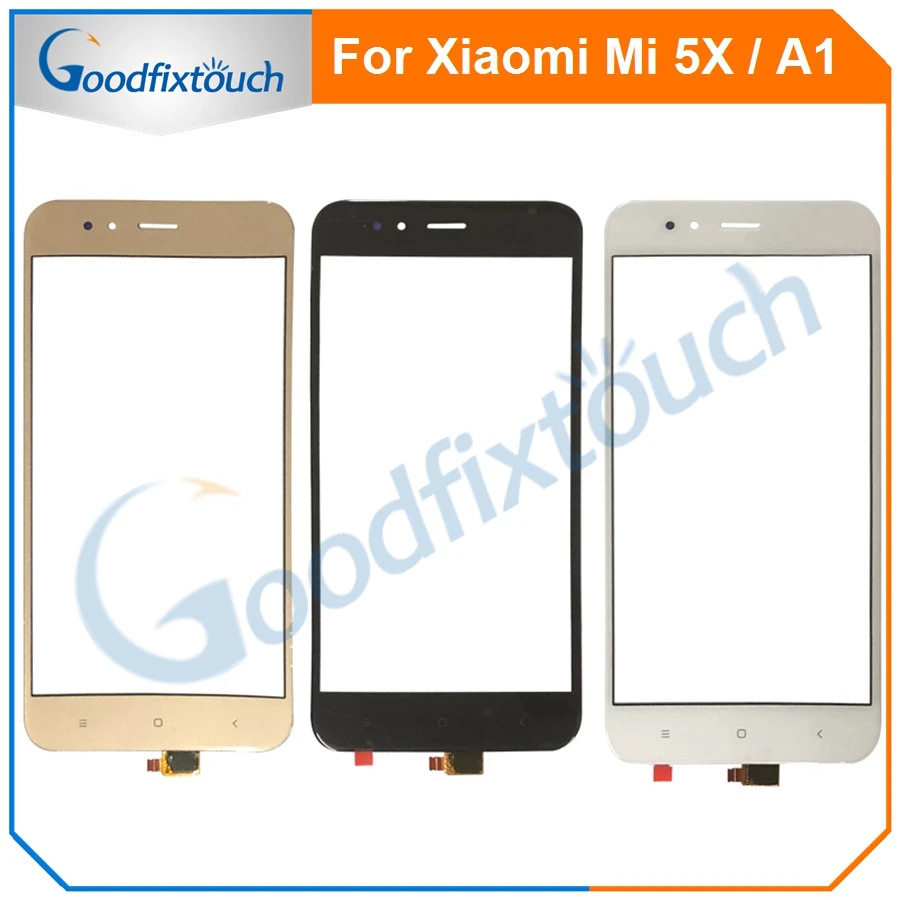 5 шт. сенсорный экран для Xiaomi 5X Mi Mi5X дигитайзер сенсор передняя стеклянная линза A1