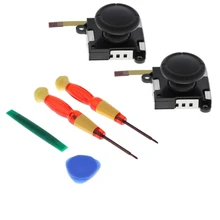 2 шт. в упаковке, левый и правый аналоговый джойстик, игровой коврик, рокер, пластиковый инструмент для открывания, магнитные отвертки для nintendo Switch NS Joy