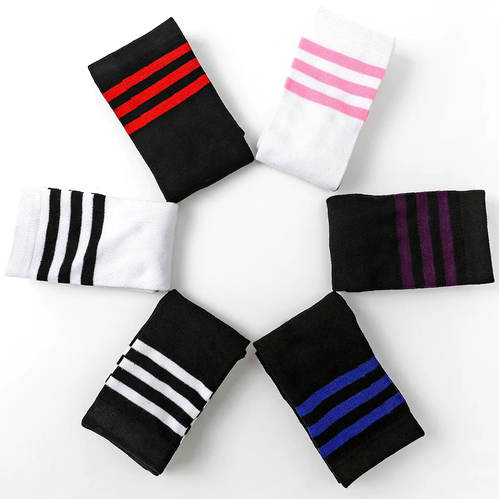 2018 women's sexy university style long socks a variety of colors can choose crossbar socks