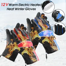 12V Motorcycle Bike Scooter Warm Electric Heated Warmer Winter Gloves Waterproof