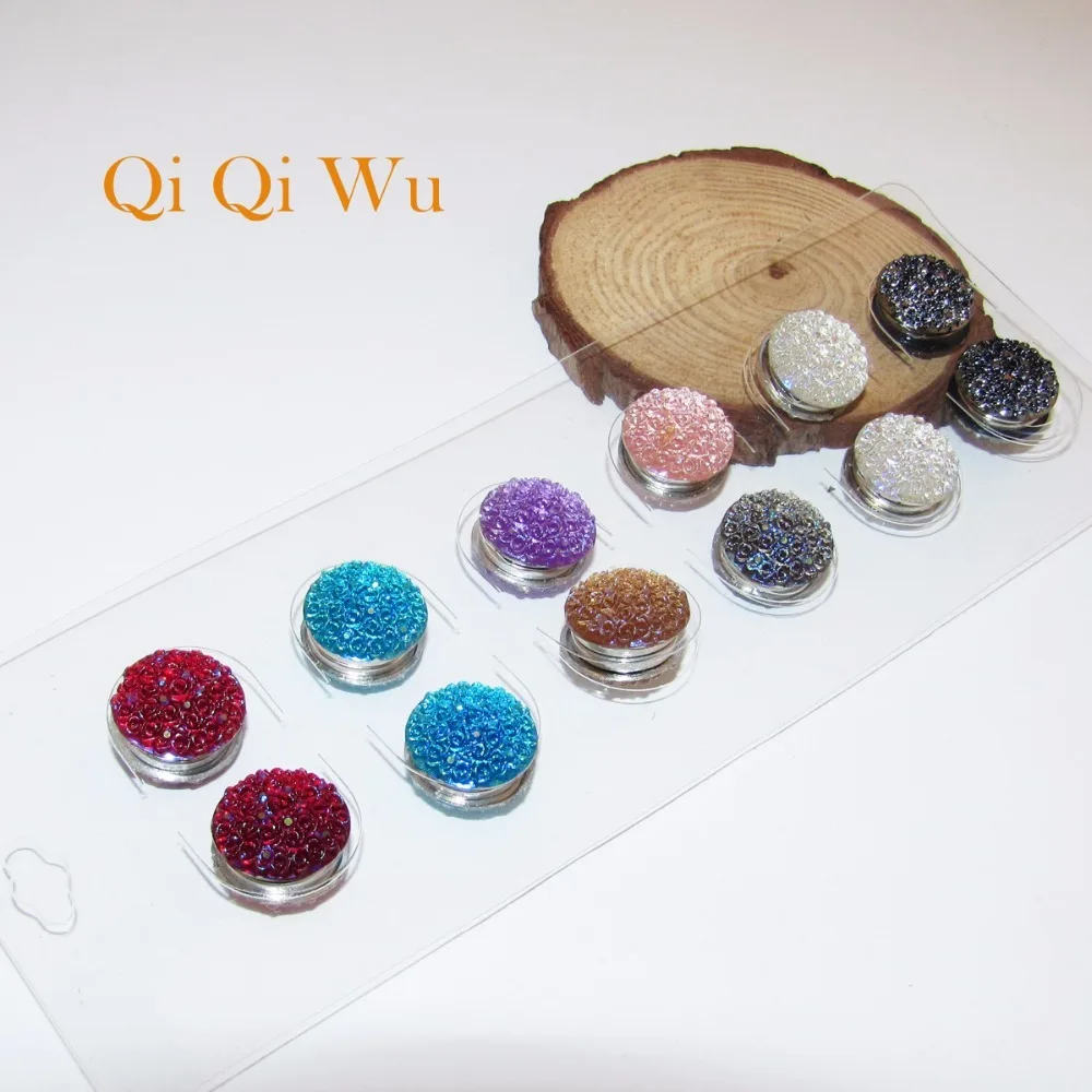 

12PCS Magnet Brooch Pin Muslim For Women Safety Scarf Pins Hijab Mixed Color Free shipping Best Gifts Jewelry Qi Qi Wu