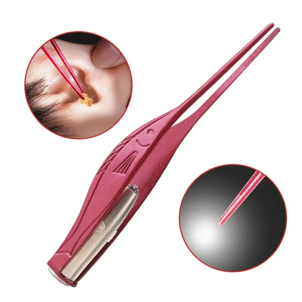 BellyLady LED Flashlight Ear Pick Wax Remover Ear Cleaner Tweezer Ears Care Toolin Ear Care