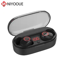 NIYOQUE TWS J29 Bluetooth наушники умные беспроводные, зеркально-симметричные наушники с дисплеем батареи зарядный чехол Handsfree для IPhone Xiaomi