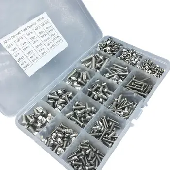 

Adeeing 520Pcs 15Grids Stainless Steel Hex Head Screws Nuts Set M3M4M5