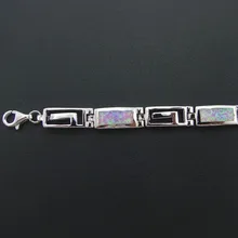 Белый опал, модный браслет для женщин, посеребренный браслет дружбы для женщин, свадебные ювелирные изделия, 18 см+ 3,5 см, удлиненная цепочка