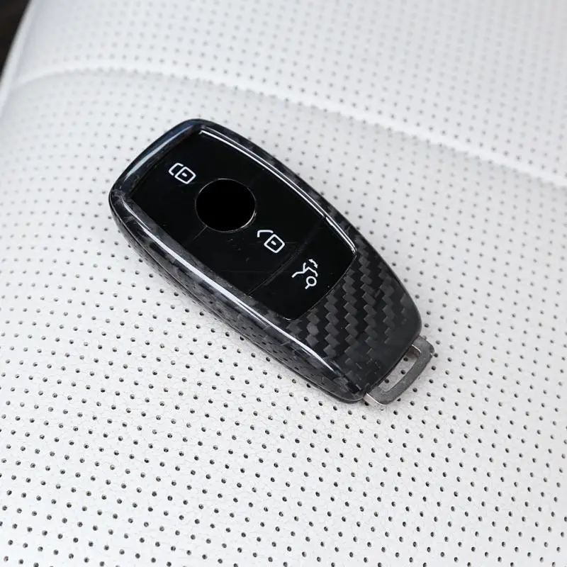 Настоящий карбоновый корпус автомобильного ключа дистанционного управления чехол накладка для Mercedes Benz E class W213- S класс W222