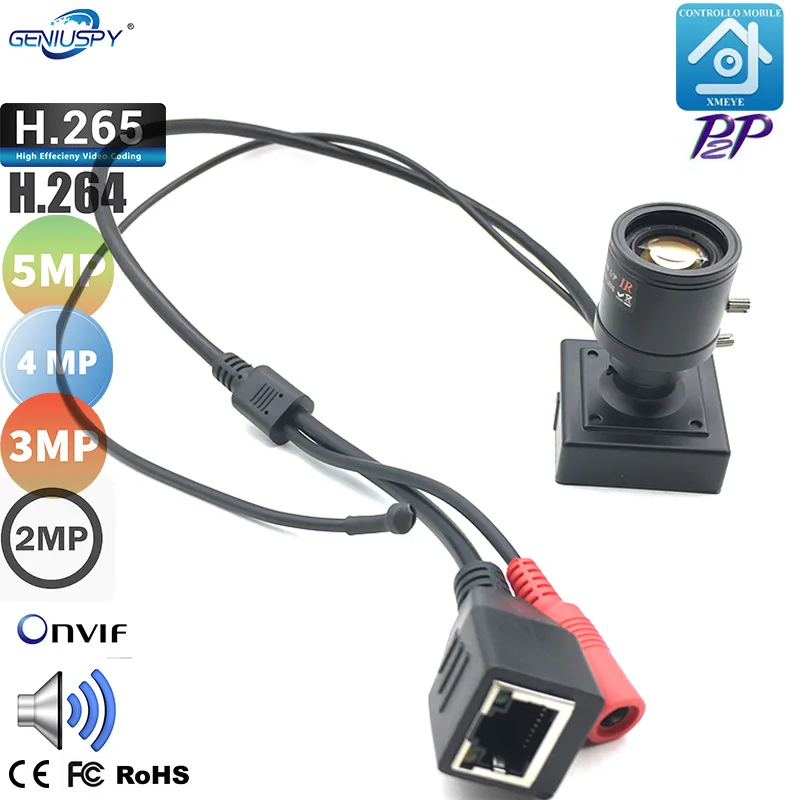 5 МП 4 3 Мп 2 HD H265/H.264 9 22 мм ручной зум объектив CMS P2P ONVIF XMEYE аудио IP стандарт для