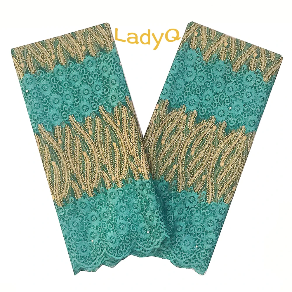 

Mesh Green Latest African Lace Swiss Nigerian Lace Fabric 2019 High Quality Lace Embroidered 5 Yard 2019 Tulle Lace Fabrics