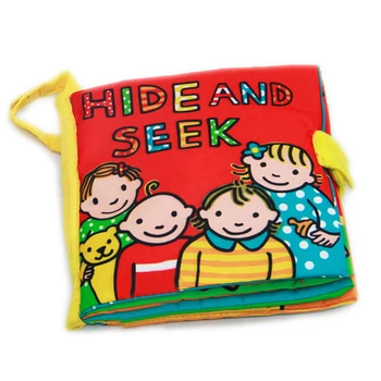 

Jollybaby Baby Soft Cloth Books Peek A Boo Activity Crinkle Cover Book Educational Infant bebe Toys for Children 0-12 month Gi