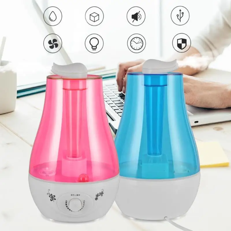 

3L Ultrasonic Air Humidifier Aroma Humidifier Air Purifier with LED Lamp Humidifier for Home Mist Maker Fogger