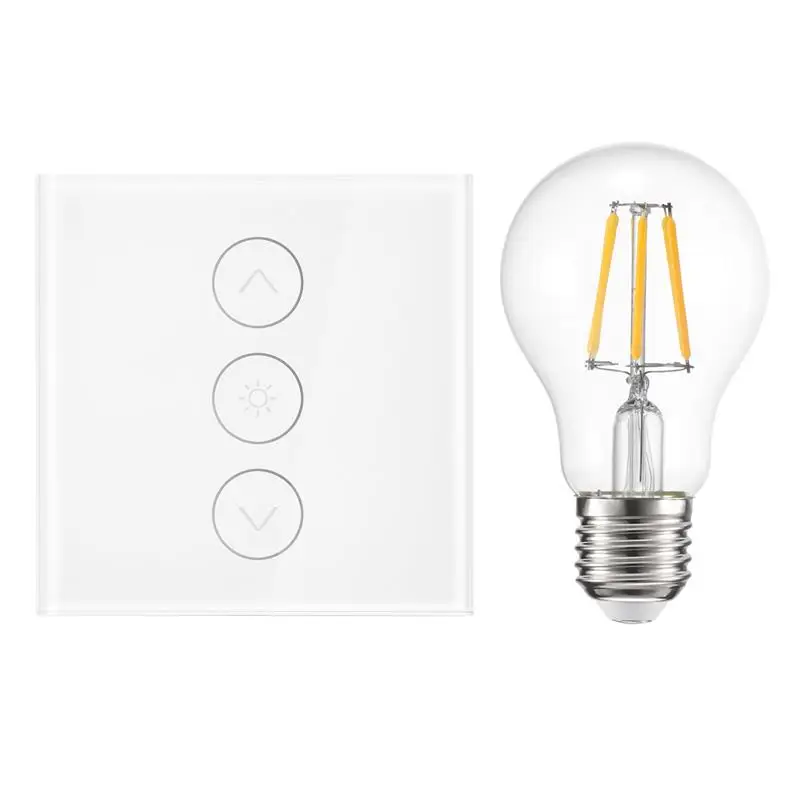 

220v Wireless Light Dimmer Touch Control WiFi Light Led Dimmer Switch Work With Alexa Google Assistant IFTTT With Dimmer Bulb