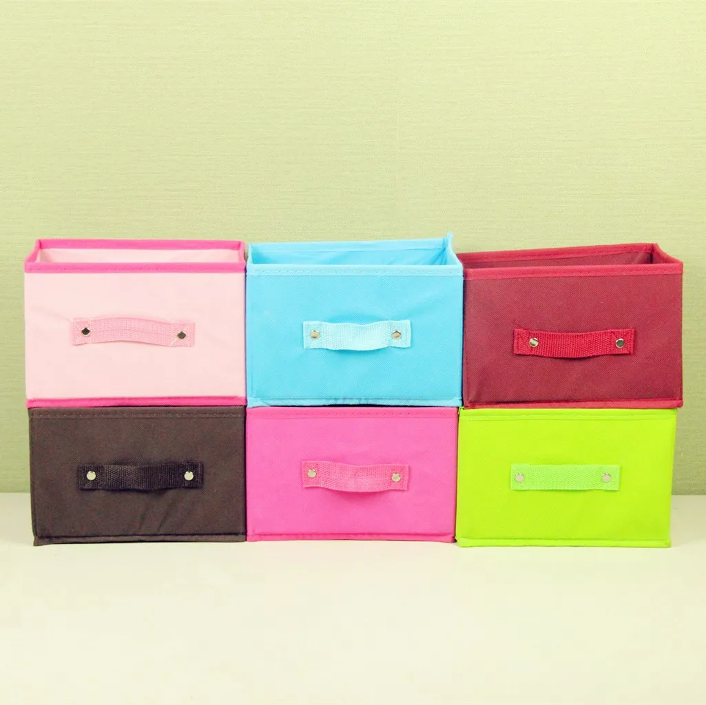 

1Pc Household Non-Woven Fabric Storage Boxes Bins Table Storage Drawers Organizer for Underwear Small Box