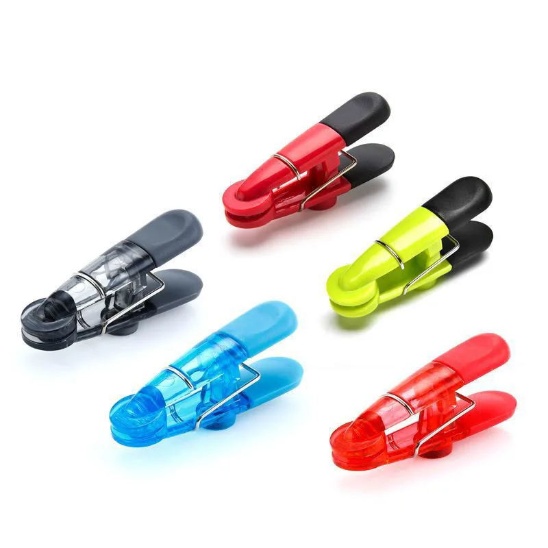 4pcs colorful plastic Office Supplies Craft Memo Clips Document Binder Clips paper