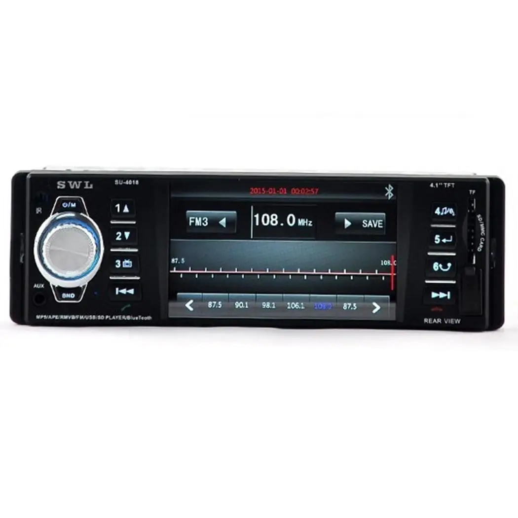 4 inch Car MP3 Player WMA OLED Screen Stereo AUX Bluetooth Call Radio USB Auto FM Transmitter