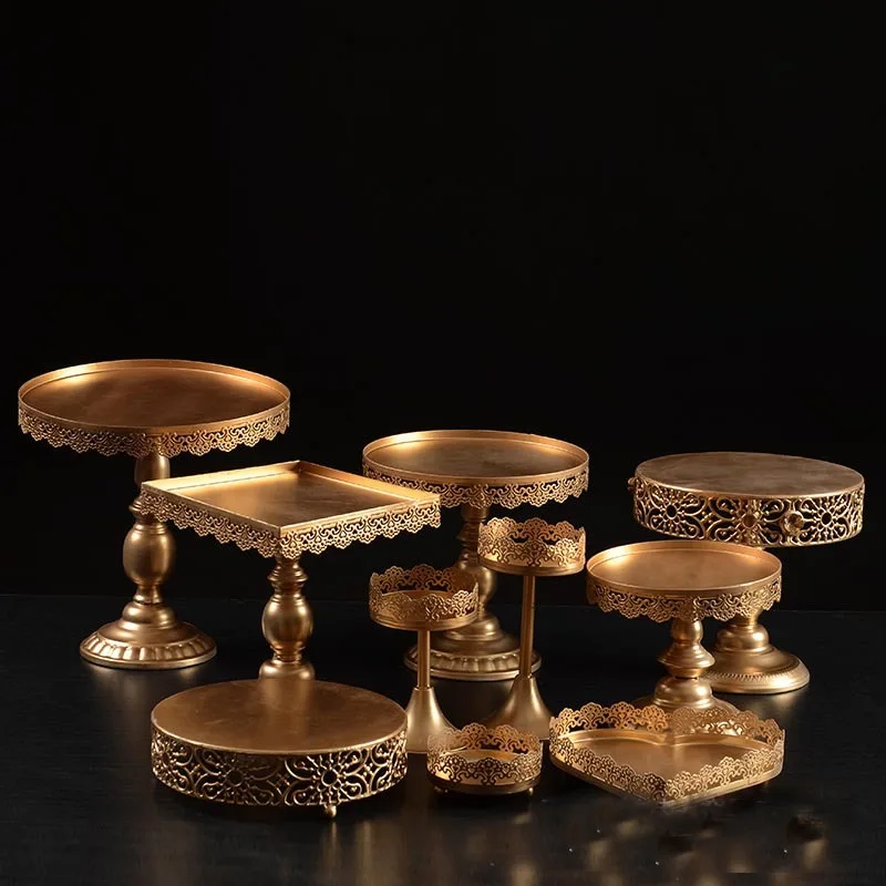 

Set Of 10 Pieces Gold Cupcake Cake Stand Dessert Candy Bar