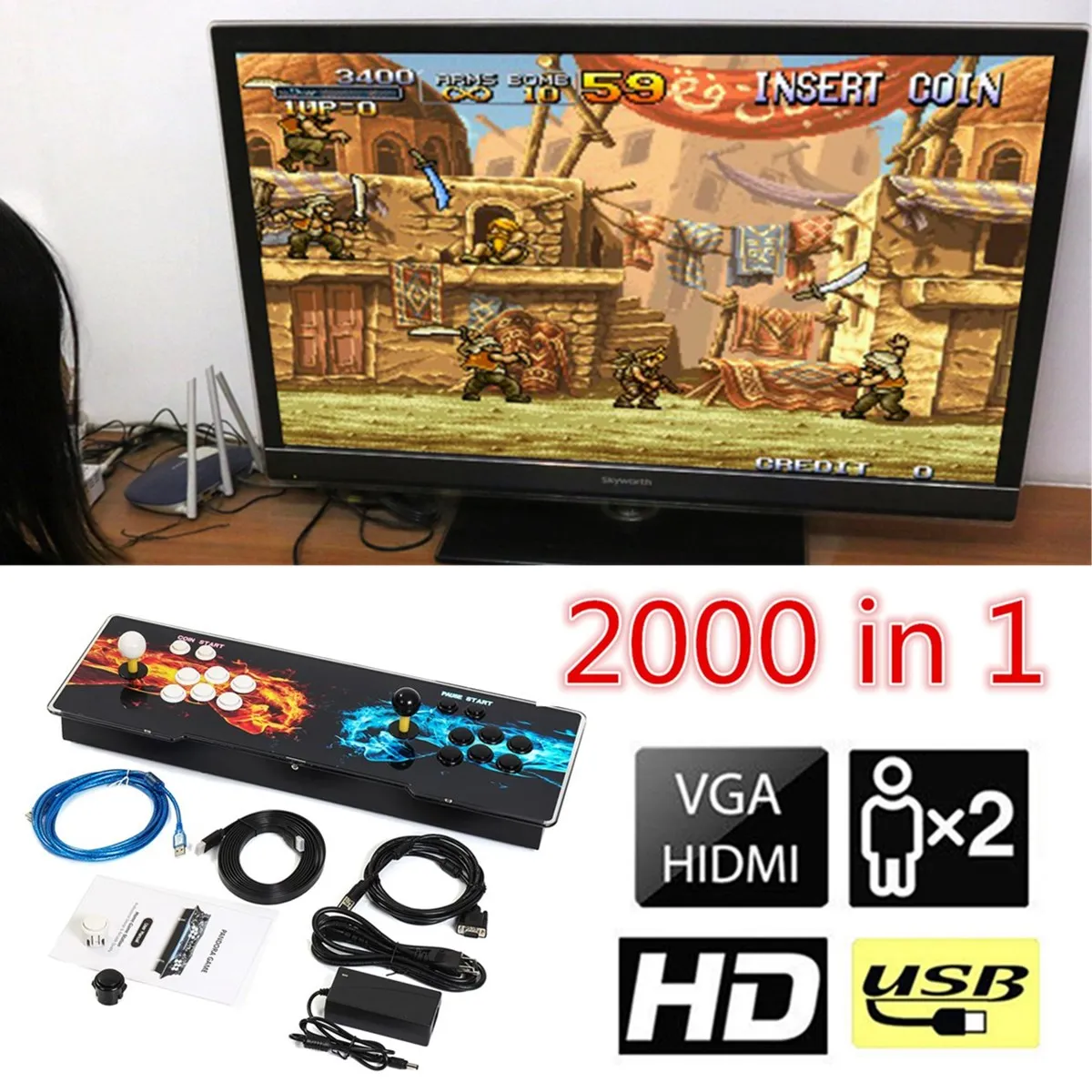 

2000 In 1 Car Headrest Monitor DVD Player HD 1080P Video IPS Player With HDMI/FM/IR/USB/SD/Game