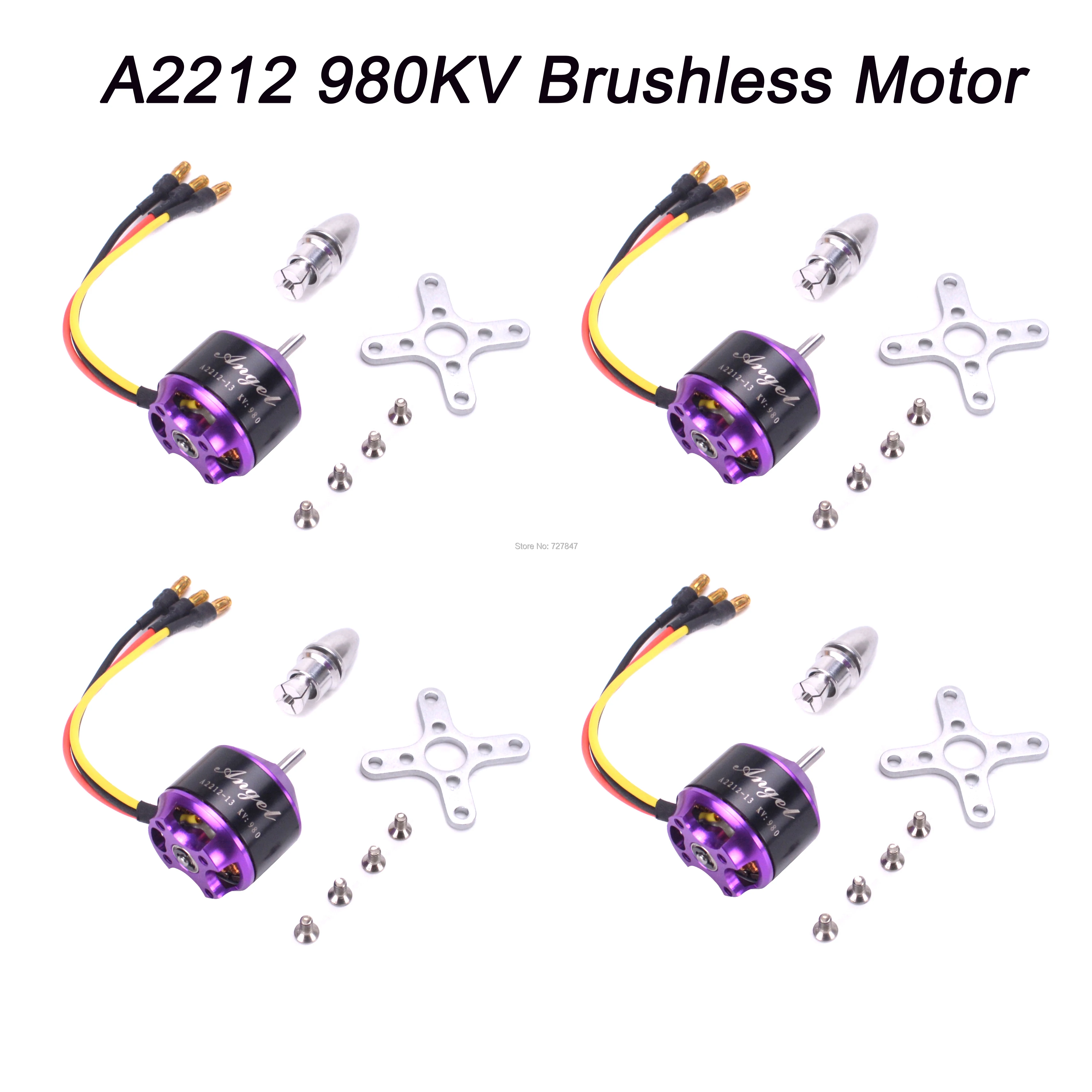 Новый бесщеточный двигатель A2212 2212 800KV / 980KV для квадрокоптера F330 F450 F550 X500 X525|Детали