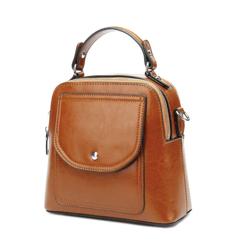 

Kajie New Fashion Women Cowhide Satchels Genuine Leather High Quality Female Bag Designer Cowhide Bolsos Lady Small Totes