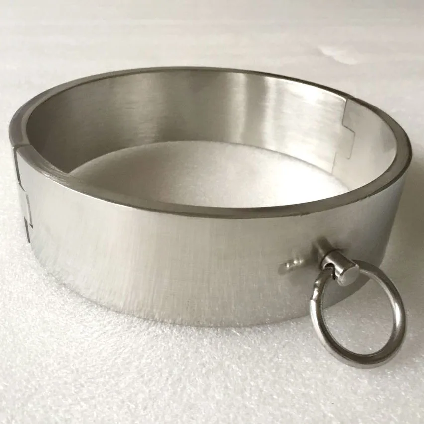 Adult bondage games metal neck collar stainless steel slave collars for