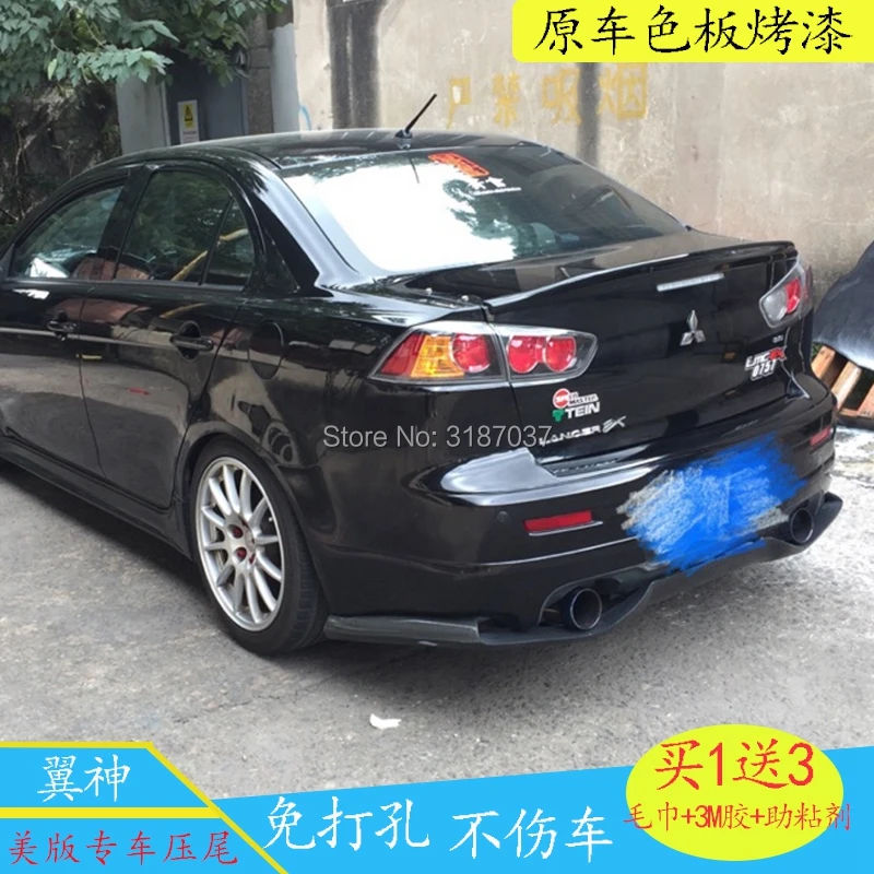 Спойлер для Mitsubishi LANCER 2010 2014 неокрашенный чехол из АБС пластика Задняя Крышка