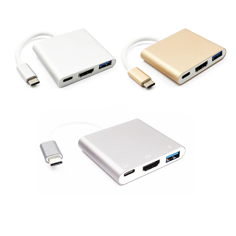 4K USBC 3 1 концентратор конвертер USB C Тип к 0/HDMI/TypeC женское зарядное устройство AV