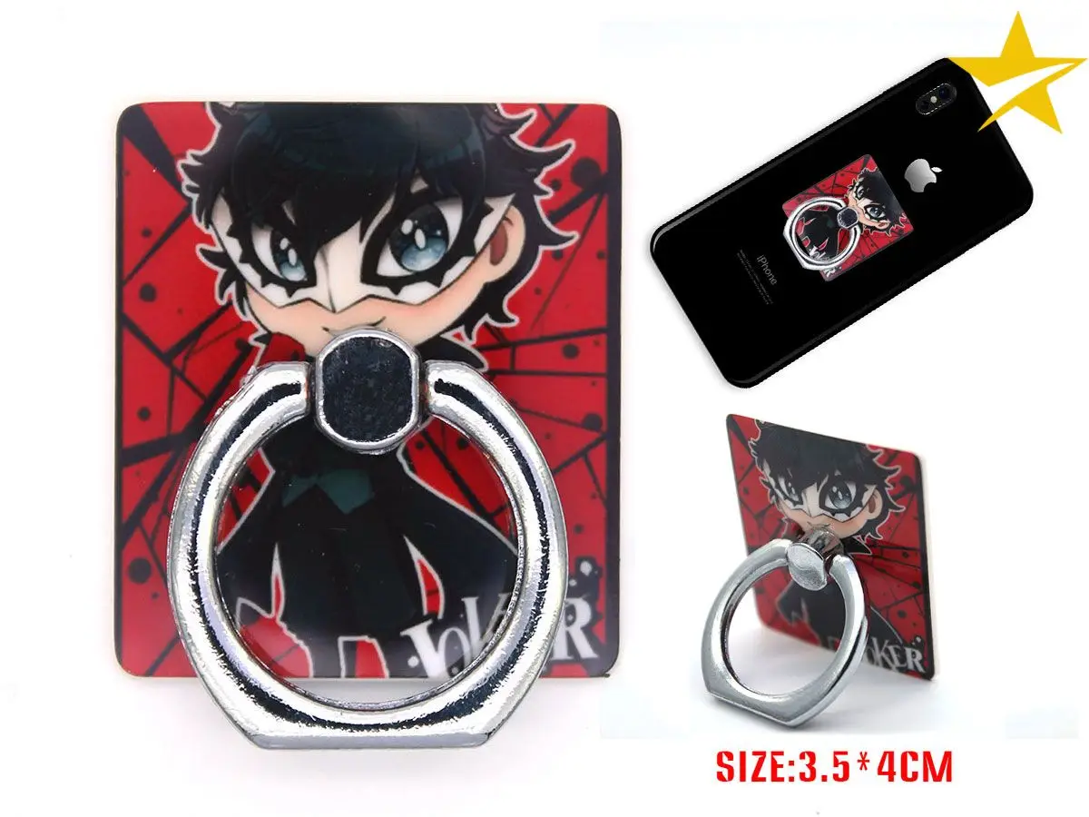 

Persona 5 P5 Akira Kurusu Mobile Phone Stand 360 Degree Universal Finger Ring Holder for Iphone Android Phones Metal Mount