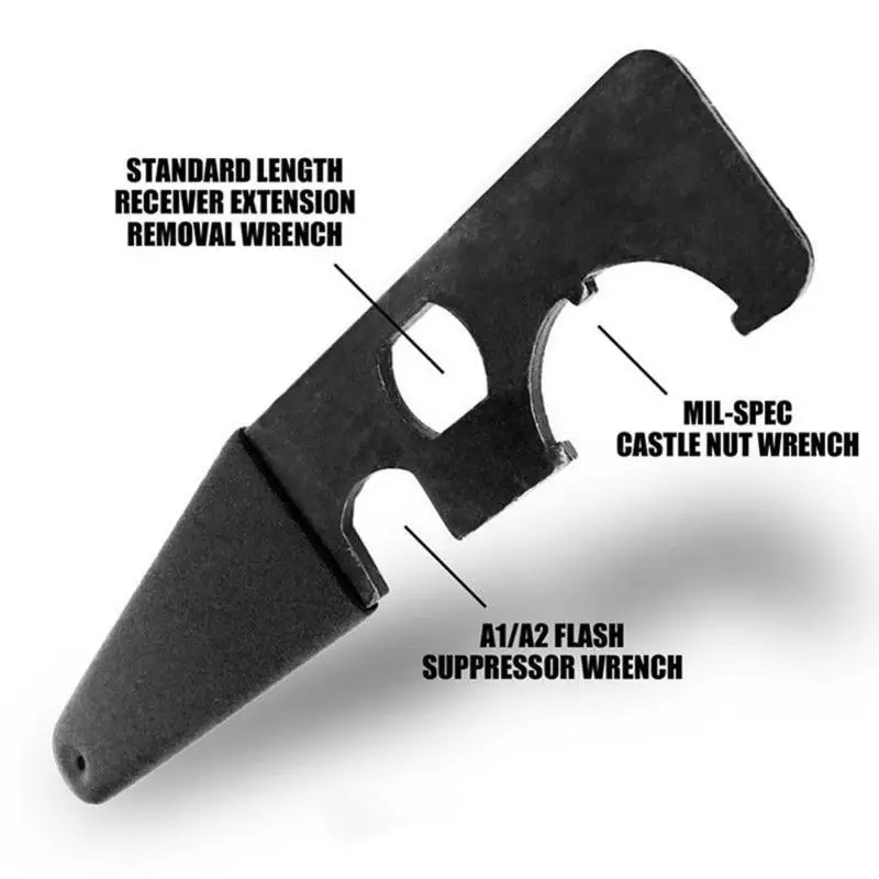 AR15/M4 Armorer мульти-функциональный более гаечный ключ A1/A2 Дульный тормоз ключ, дюймовый стандарт ружья охотничьи инструменты замок удаление гаек монтажные инструменты