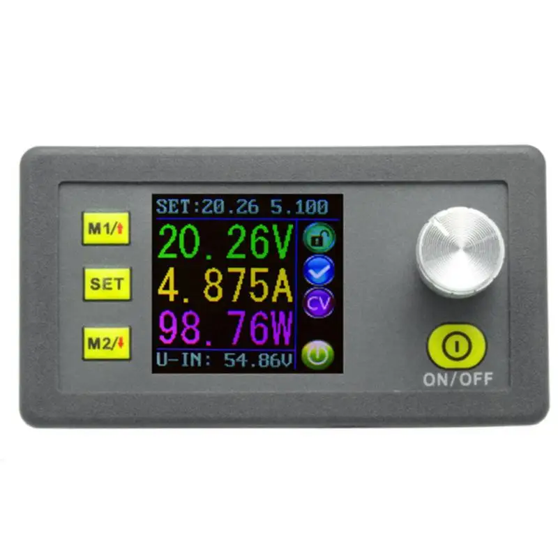 

50V 5A Digital Constant Voltage Current Step-down Programmable Power Supply Module Buck Voltage Converter Color LCD Voltmeter