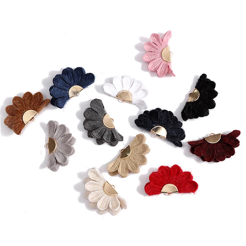 

Aiovlo 10pcs/lot /Flower Tassel /Fan shape Jewelry/jewelry Making/hand Made Jewelry/Metal cap Earring Tassels/DIY Accessories